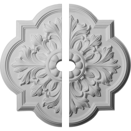 Ekena Millwork Bonetti Ceiling Medallion, Two Piece (Fits Canopies up to 5 1/8"), 20"OD x 1 1/2"ID x 1 3/4"P CM20BO2-01500